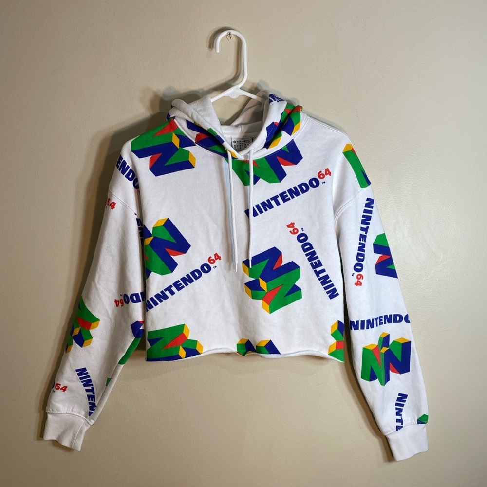 Nintendo 64 crop sweatshirt